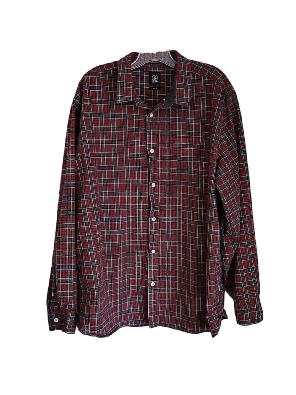 Volcom Men's Long-sleeved Button-Down Classic Fit Shirt, Size XXL